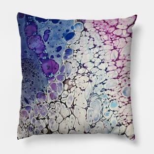 Moon Trails Fluid Art Pillow