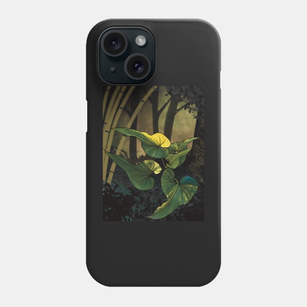 Anthurium Brownii Variegated at The Jungle Phone Case by plantees-id