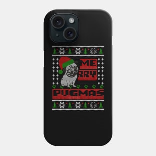 Pug Lover Ugly Christmas Sweater Phone Case