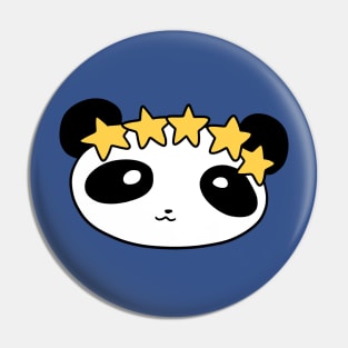 Star Crown Panda Face Pin