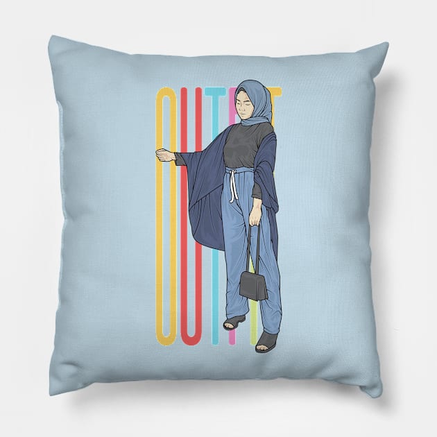 Beautiful Lady Pillow by crissbahari