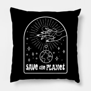 Boho Hand Strings - Save the Planet Pillow