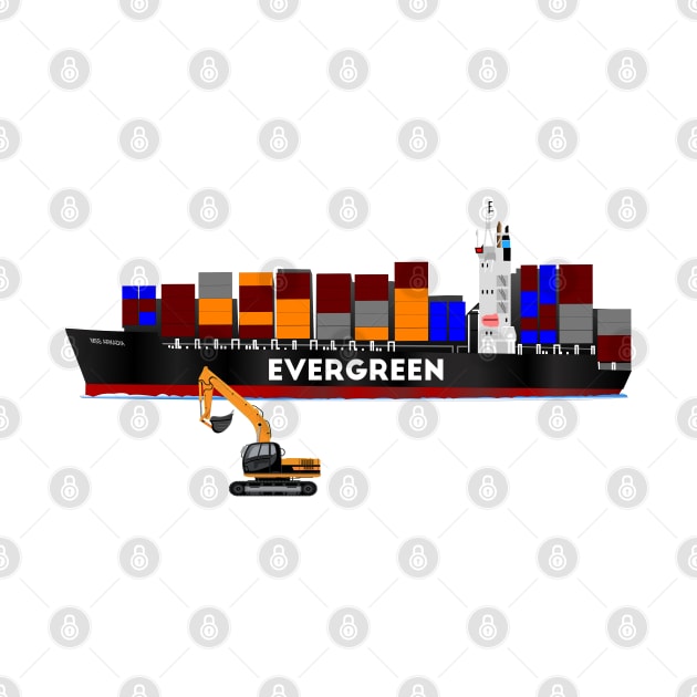 EverGreen Ship with Digger by Bluzzkar