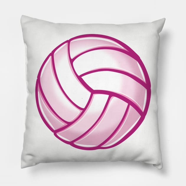 Pink volleyball Pillow by PnJ