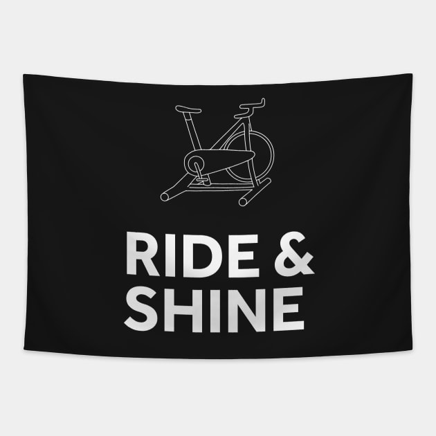 Ride & Shine Spin Class Tapestry by murialbezanson