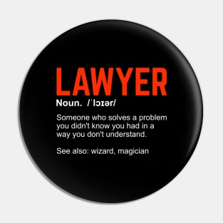 Lawyer Definition Attorney Gift Pin