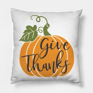 Give Thanks Pumpkin © GraphicLoveShop Pillow