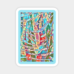 Primary colored abstract print Magnet