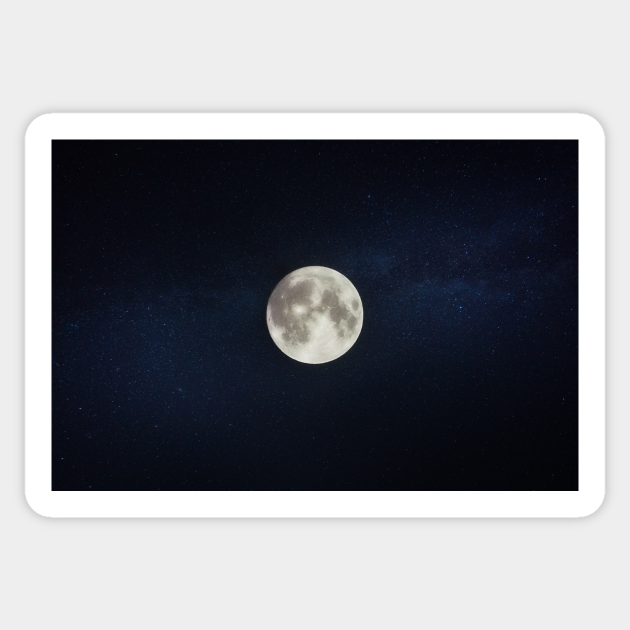 full moon full moon sticker teepublic