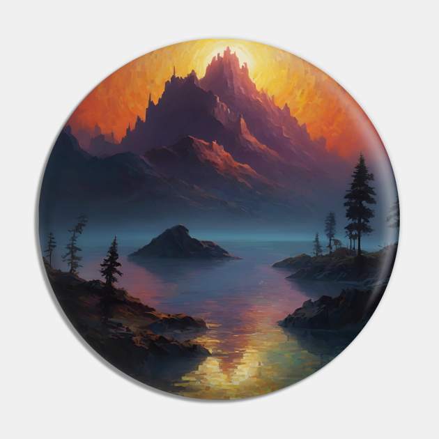 sterry foggy mountain lake Pin by Anik Arts