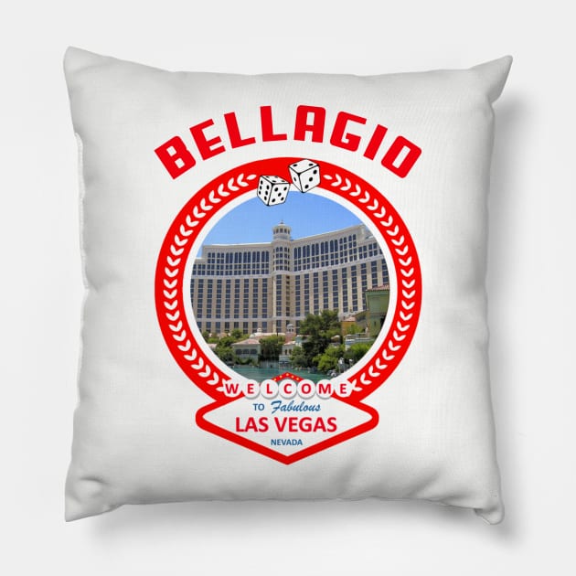 BELLAGIO Hotel And Casino Las Vegas Nevada Pillow by SartorisArt1