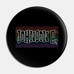 LGBTQ PATTERN AMERICA JOHNSON Pin