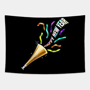 Party Horn Trumpet Flute Happy New Year Tapestry