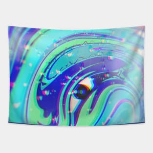 Neon Dolphin Tapestry