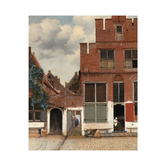 View of Houses in Delft, known as 'The little Street' by Jan Vermeer by Classic Art Stall