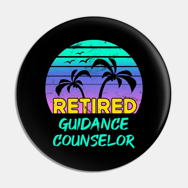 Retired Guidance Counselor Retirement Gift Retro Pin by qwertydesigns