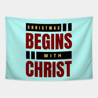 Christmas Begins With Christ Tapestry