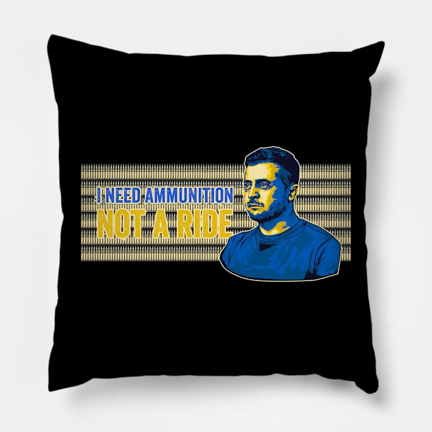 Zelenskyy: I need ammunition, not a ride Pillow by ComPix