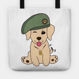 Green Beret Golden Retriever Tote