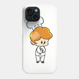 chef cartoon character  drawing design Phone Case