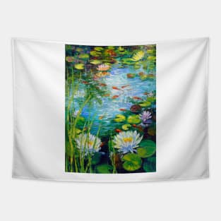 Mesmerizing pond Tapestry