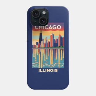 A Vintage Travel Art of Chicago - Illinois - US Phone Case