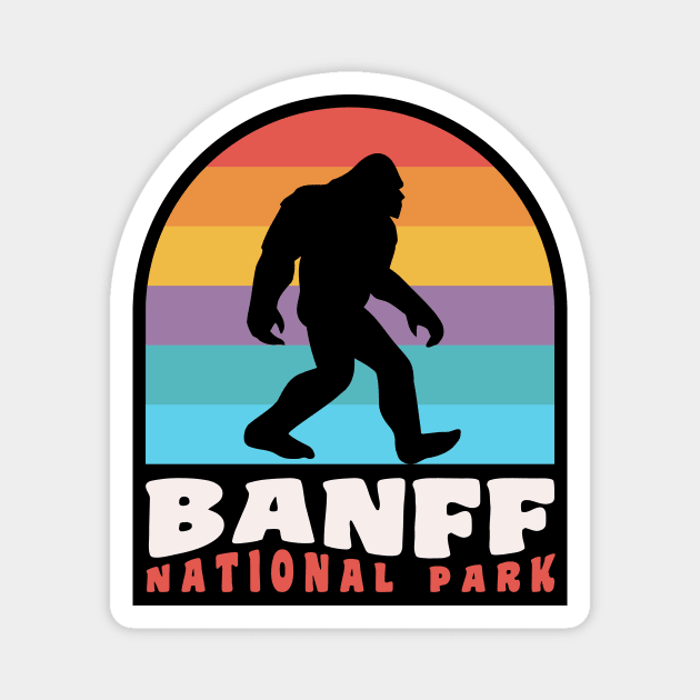 Banff National Park Bigfoot Sasquatch Lake Louise Canada Magnet by PodDesignShop