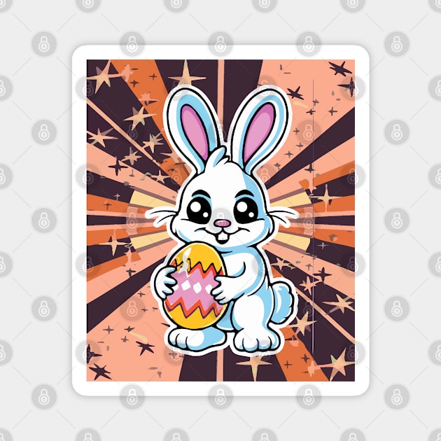 Happy Easter Bunny Magnet by Tezatoons