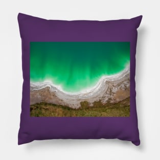 Emerald lake top view Pillow