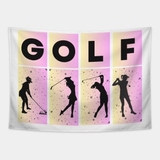 Women golf player Tapestry