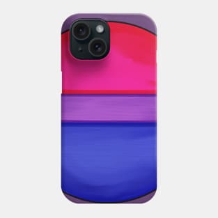 Bisexual pride flag colours circular sphere Phone Case