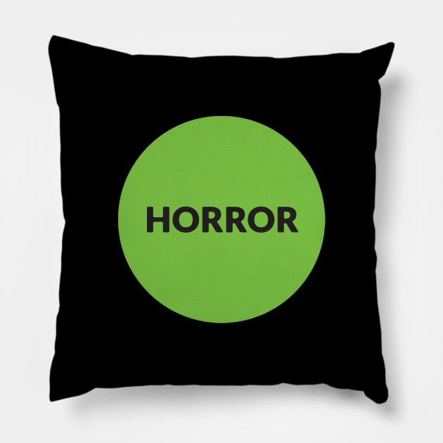 Horror VHS label Pillow by LordNeckbeard