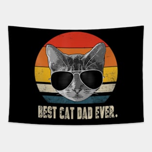 Best Cat Dad Ever Vintage Retro Cat Daddy Cat Father Tapestry