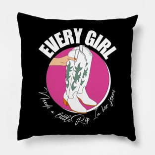 Every Girl Needs A Little Rip In Her Jeans Yellowstone Pillow