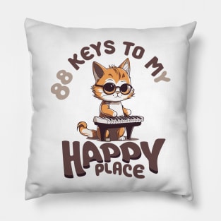 Piano lover gift | Cat lover gift | Cat Plays Piano Shirt | Funny cat shirt | instrument | piano player Pillow