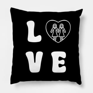 Love Lesbians White Pillow