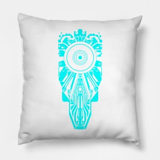 Game Warrior Cyan Pillow