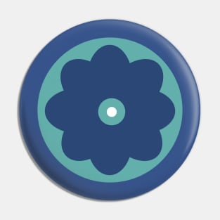 Blue  Marguerite Pin