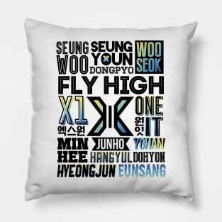 X1 Font Collage Pillow