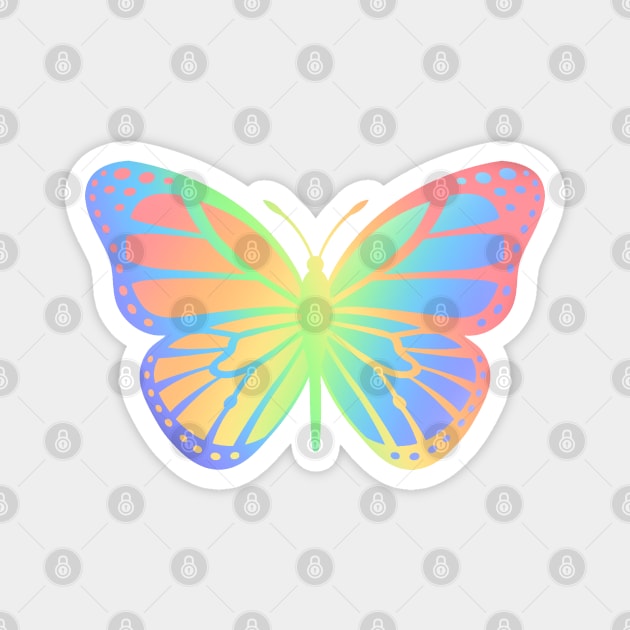 Rainbow Butterfly Holographic Magnet by NYXFN