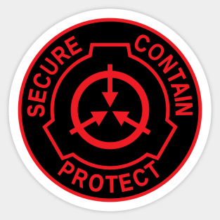 SCP Foundation logo white - Secure Contain Protect Sticker for Sale by  zachholmbergart