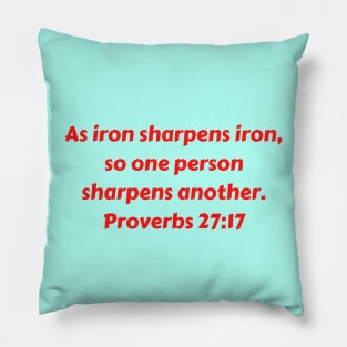 Bible Verse Proverbs 27:17 Pillow