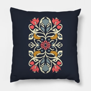 Art Nouveau Floral Ornament Pillow