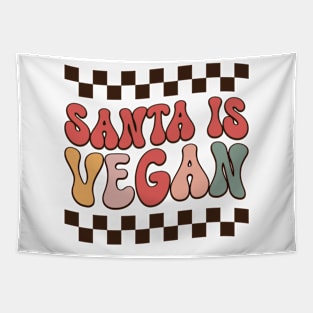 Santa is Vegan, Vegan Christmas Gifts 2023 Tapestry