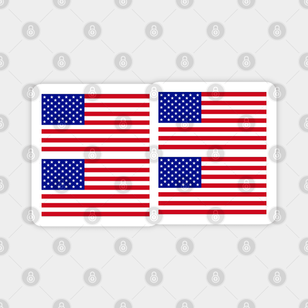 The American Flag x4 Magnet by Islanr