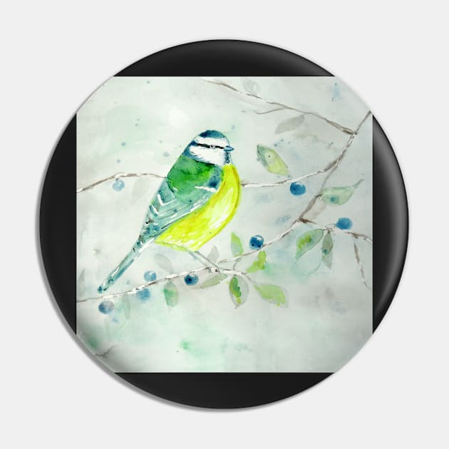 Blue Tit - Blaumeise Pin by penandstrings