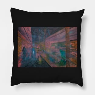 Rainy City Street Pillow