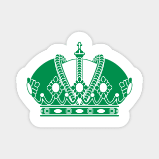 Imperial crown (green and white) Magnet