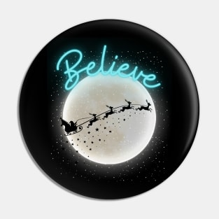 Believe Christmas Pin