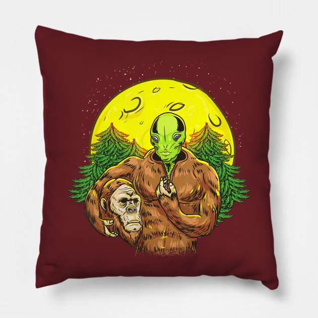 Squatchy Disguise Pillow by The Convergence Enigma